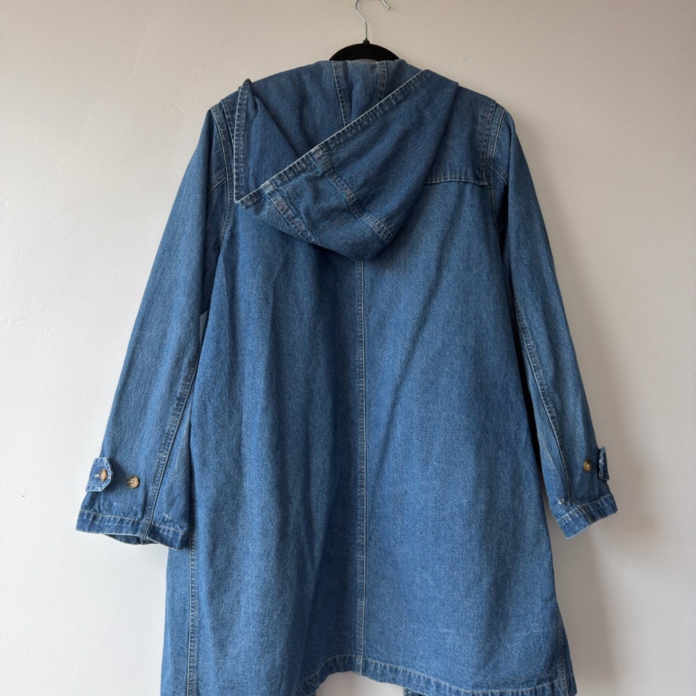 Denim&Co Blue Hooded‎ Jacket with Toggle Buttons - Picture 8 of 11